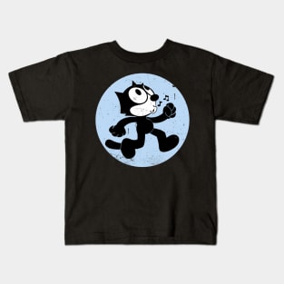 Felix The Cat Walking Whistle Kids T-Shirt